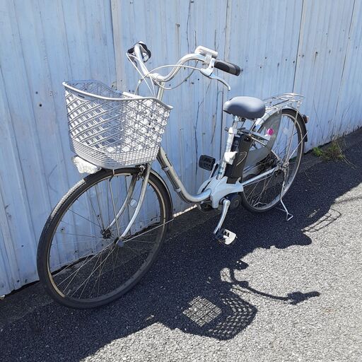7月-14　電動アシスト自転車　パナソニック　ViVi DX　充電器　バッテリー　鍵1本　電動自転車