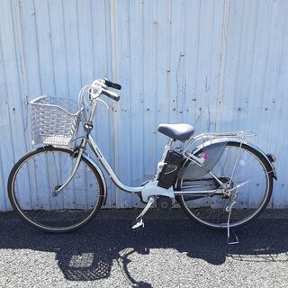 7月-14　電動アシスト自転車　パナソニック　ViVi DX　充電器　バッテリー　鍵1本　電動自転車