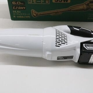 電池1個　未使用　ハイコーキ　14.4V コードレスクリーナ 6.0Ah　充電式　R14DA（YP）　掃除機　日立　R14DA