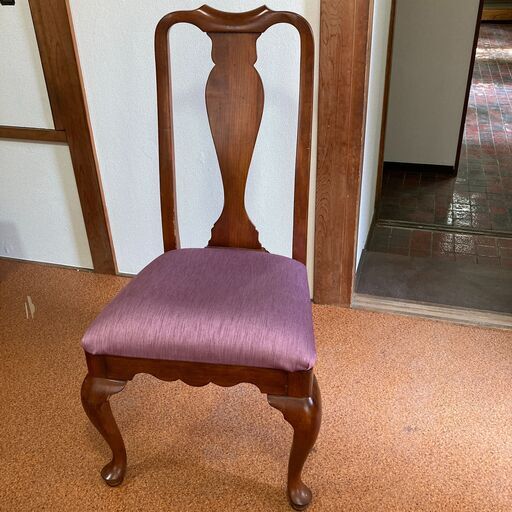 ②【アンティーク家具】「ETHAN ALLEN（イーセンアーレン）」の椅子 アメリカ製 無地
