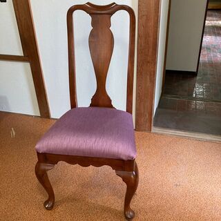 ②【アンティーク家具】「ETHAN ALLEN（イーセンアーレン）」の椅子 アメリカ製　無地の画像