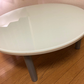 丸型テーブル　円形テーブル　リビングテーブル　ガラステーブル　①