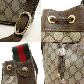 本物 GUCCI オールドグッチ シェリーライン 巾着ショルダー