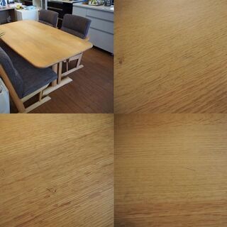 【中古品】飛騨産業　キツツキ　ダイニング4点セット　テーブル＆ベンチ＆チェア2脚