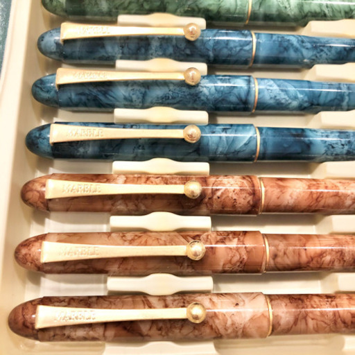 【ネット決済・配送】セラミックペン　マーブル　大理石柄　12本　Ceramic Pen Marble レトロ