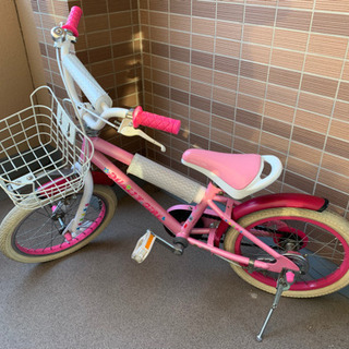 子ども用自転車 16インチ ピンク（空気なし）