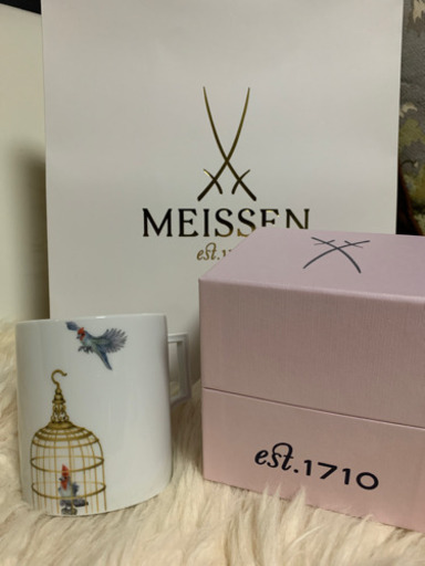 新品　Meissen マグカップ　鳥籠