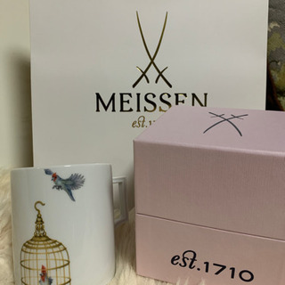 新品　Meissen マグカップ　鳥籠