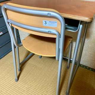 学習机セット( 旧JIS 3号) 学校机 + 学習椅子