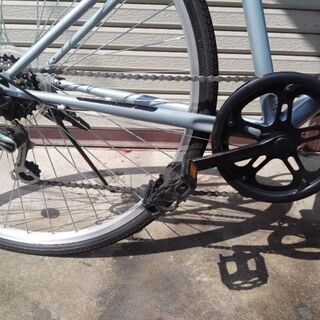 クロスバイク クロスバイク FITFIT 27インチ 6段変速 シルバーグレー 