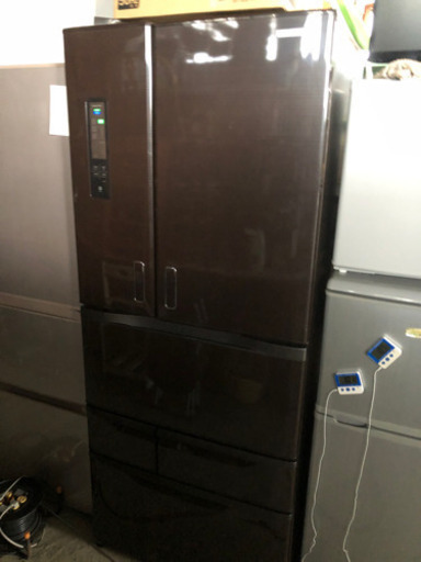 美品 動作確認済 東芝 6ドア 冷凍冷蔵庫 GR-E62FX 618L 大型 75×75.2×181.1cm