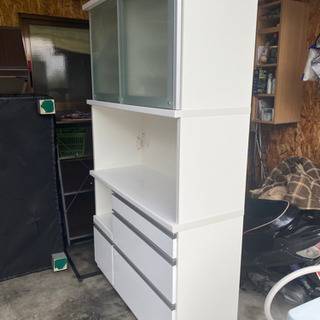 R211 松田家具 壁面キッチンボード食器棚、幅157cm 高さ226cm 美品 www