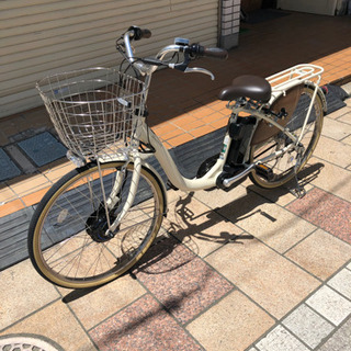 「ブリヂストン」2021 フロンティアDX「F4DB41」24インチ 3段変速 電動自転車　未使用に近い　6月納車　クリームアイボリー