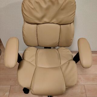 【美品】デスクチェア アイボリー ロッキング機能【特価】