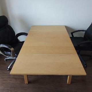 🔴　美品💕　IKEA 伸縮 ダイニングテーブル レザーチェアセット💕