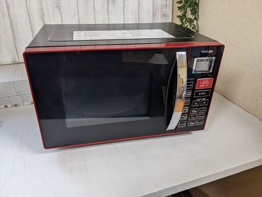 YAMAZEN 山善 オーブンレンジ MOR-Y165 レッド ブラック 電子レンジ 2017年製 ヘルツフリー