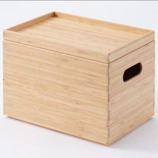 コメントを ☆廃盤商品☆無印良品 重なる竹材長方形ボックス＋ふた 
