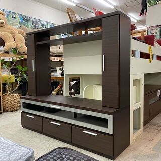 【愛品館 江戸川店】サンウッディ　壁面収納TVボード　TVボード　壁面収納　ID:157-007830-007　配送可＆代引き配送可 