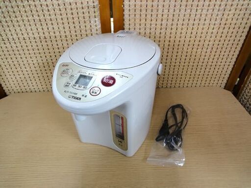 美品 タイガー 魔法瓶 とく子さん VE 電気 まほうびん PIF-A220 ポット 2021年製 ベージュ 2.15L TIGER 札幌市 中央区