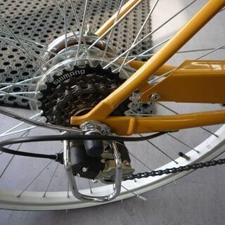 その他 キレイです！ 26インチ 6段変速 自転車 カゴ カギ ライト 黄色 