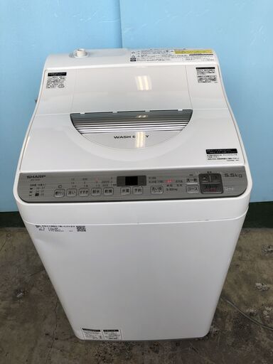 売れ筋がひ新作！ 電気洗濯乾燥機 シャープ (売約済み)SHARP 洗濯5.5kg/乾燥3.5kg ホワイト 2019年製 ES-TX5C-S 洗濯機