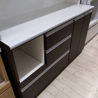 ☆8/6【✨参考上代10万✨ニトリ✨キッチンボード モデナ 140KB DBR 食器棚 レンジボード】140幅