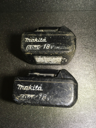 【売れました】マキタ 18V 6A バッテリー 中古　2個セット