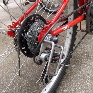TOM'Sマウンテンバイク 18段変速 前後サス 本日・25日21:00まで