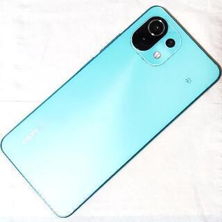 Xiaomi Mi 11 lite 5G　ミントグリーン　フィルム　ケース付 Xiaomi Mi 11 Lite 5G ミントグリーン【フィルム貼替済・別