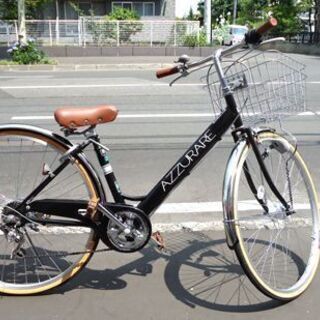 美品 27インチ 耐摩耗タイヤ オートライト 6段変速 ブラック パンクし