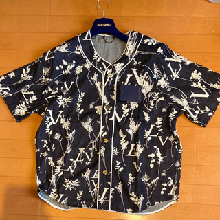 LOUIS VUITTON ルイヴィトンリーフデニムベースボールシャツ ヴィトン デニム リーフ ベースボールシャツ