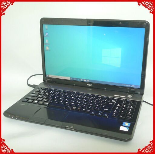 高速SSD ノートパソコン 中古動作良品 15.6型 NEC PC-LS150F26B Pentium 4GB DVDRW 無線LAN Wi-Fi Windows10 LibreOffice 即使用可能