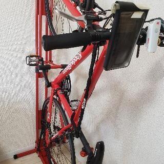【ネット決済】自転車　縦置き　サイクルロッカー(赤)　※自転車は...