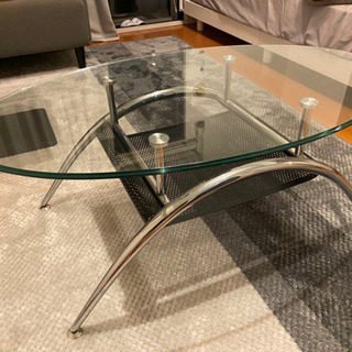 【ネット決済】ガラステーブル テーブル ローテーブル