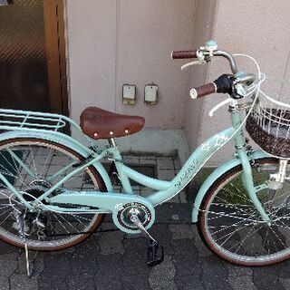 [MAHALO]22吋 子供自転車(女子向) 外装6段/エルシー...
