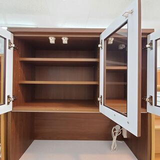 レンジボード 3枚扉 ダークブラウン