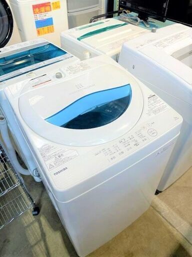 全自動洗濯機　TOSHIBA AW-5G5 2017年製　ホワイト　5.0kg　風乾燥機能付き　単身様向け　住まい　洗濯