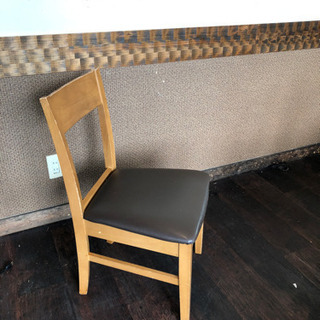 【ネット決済】閉店前の木製椅子【座面こげ茶】