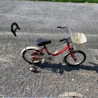 子ども用自転車　補助輪　アシストバー付き　ジャンク