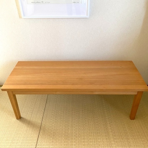 再値下げ❗️❗️無印良品　タモ材　ローテーブル　w1200