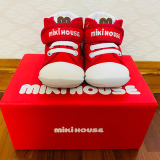 ミキハウス　キッズ　靴　赤　12cm