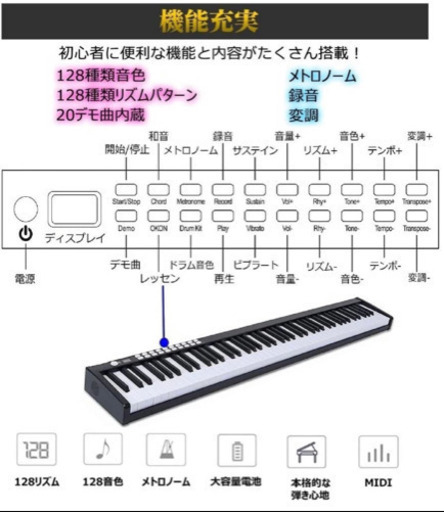Longeye 電子ピアノ 88鍵盤 | monsterdog.com.br
