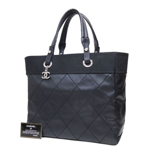 CHANEL シャネル パリビアリッツ トートMM 黒 トートバッグ ミディアム