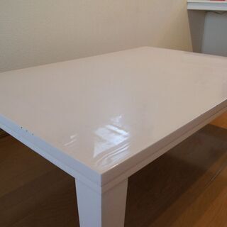 白テーブル（コタツ兼用可）1200×800×385mm
