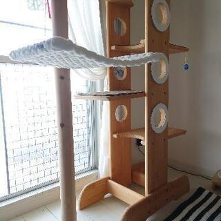 木製のキャットタワー (無料)