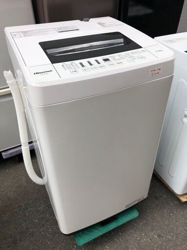 ☆中古 激安！！￥12,000　Hisense  ハイセンス　4.5kg  全自動洗濯機　2019年製  HW- T45C型　【KBG063】