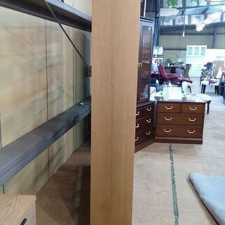 【愛品倶楽部柏店】　飛騨産業　ソリッドホームライブラリー　カバ材　オープンシェルフ　台輪付　棚板固定　【店舗同時販売中】