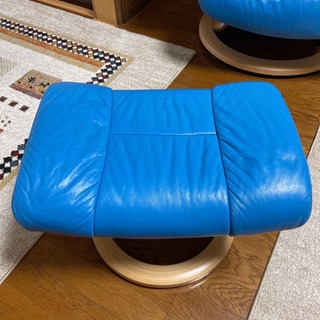 美品 EKORNES エコーネス ストレスレスチェア レノ 誕生40周年記念特別色 スカイブルー Lサイズ