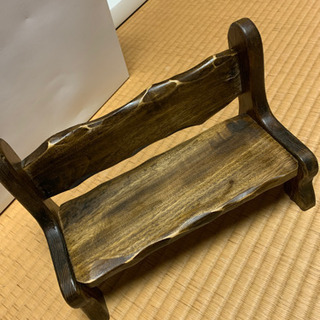木製　小物置き　椅子型