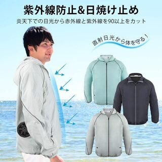 【お相手決まりました】新品　XL 空調服 空調ウェア 薄手 扇風...